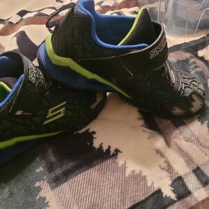 Skechers Kids' Black and Blue Sneakers